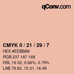 Código de color: CMYK 0 / 21 / 29 / 7 | qconv.com