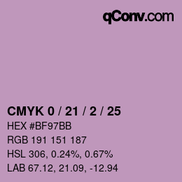 Color code: CMYK 0 / 21 / 2 / 25 | qconv.com