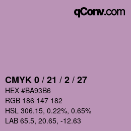 颜色代码: CMYK 0 / 21 / 2 / 27 | qconv.com