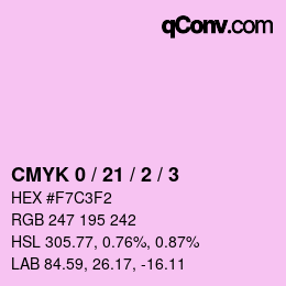 颜色代码: CMYK 0 / 21 / 2 / 3 | qconv.com