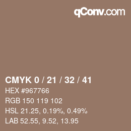 Color code: CMYK 0 / 21 / 32 / 41 | qconv.com