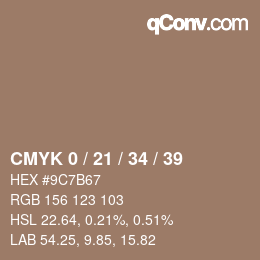 Color code: CMYK 0 / 21 / 34 / 39 | qconv.com