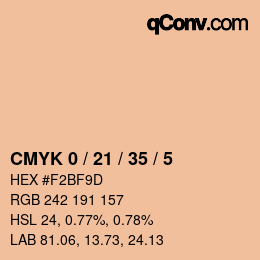 Color code: CMYK 0 / 21 / 35 / 5 | qconv.com