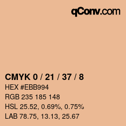 カラーコード: CMYK 0 / 21 / 37 / 8 | qconv.com