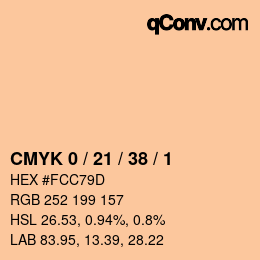 Color code: CMYK 0 / 21 / 38 / 1 | qconv.com