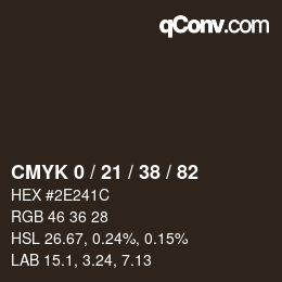 Color code: CMYK 0 / 21 / 38 / 82 | qconv.com