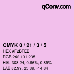 Color code: CMYK 0 / 21 / 3 / 5 | qconv.com