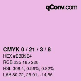 カラーコード: CMYK 0 / 21 / 3 / 8 | qconv.com