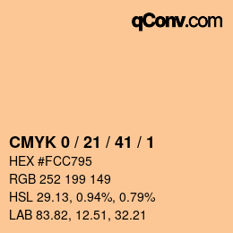 Color code: CMYK 0 / 21 / 41 / 1 | qconv.com