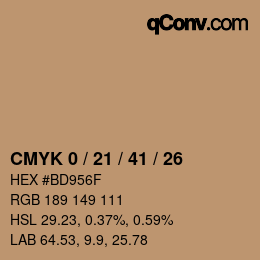 Color code: CMYK 0 / 21 / 41 / 26 | qconv.com