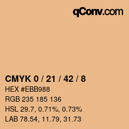 カラーコード: CMYK 0 / 21 / 42 / 8 | qconv.com