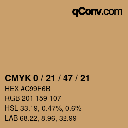 Código de color: CMYK 0 / 21 / 47 / 21 | qconv.com