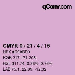 Color code: CMYK 0 / 21 / 4 / 15 | qconv.com