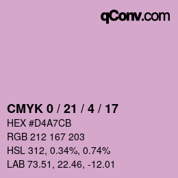 Color code: CMYK 0 / 21 / 4 / 17 | qconv.com