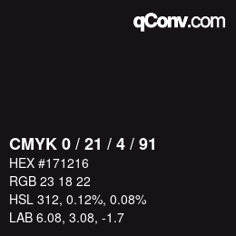 Color code: CMYK 0 / 21 / 4 / 91 | qconv.com