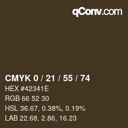 Color code: CMYK 0 / 21 / 55 / 74 | qconv.com