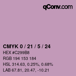 Color code: CMYK 0 / 21 / 5 / 24 | qconv.com