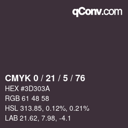 Color code: CMYK 0 / 21 / 5 / 76 | qconv.com