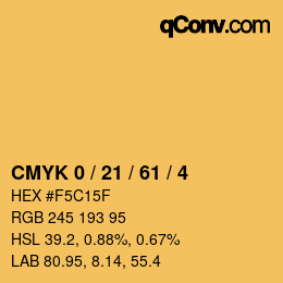颜色代码: CMYK 0 / 21 / 61 / 4 | qconv.com