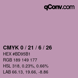 Color code: CMYK 0 / 21 / 6 / 26 | qconv.com