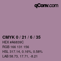 Farbcode: CMYK 0 / 21 / 6 / 35 | qconv.com