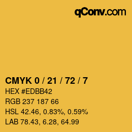 Color code: CMYK 0 / 21 / 72 / 7 | qconv.com