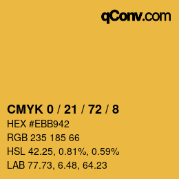 Color code: CMYK 0 / 21 / 72 / 8 | qconv.com