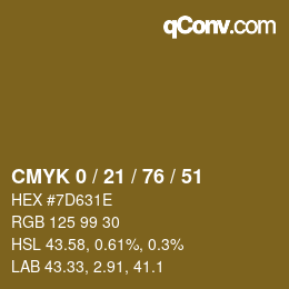 Color code: CMYK 0 / 21 / 76 / 51 | qconv.com