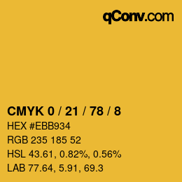 Color code: CMYK 0 / 21 / 78 / 8 | qconv.com