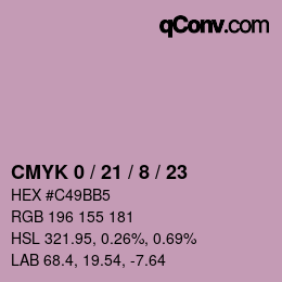 Color code: CMYK 0 / 21 / 8 / 23 | qconv.com
