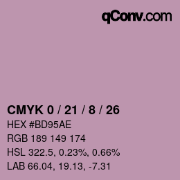 Color code: CMYK 0 / 21 / 8 / 26 | qconv.com