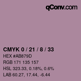 Color code: CMYK 0 / 21 / 8 / 33 | qconv.com