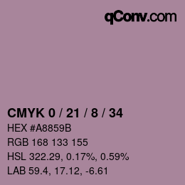 Color code: CMYK 0 / 21 / 8 / 34 | qconv.com