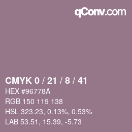 Color code: CMYK 0 / 21 / 8 / 41 | qconv.com
