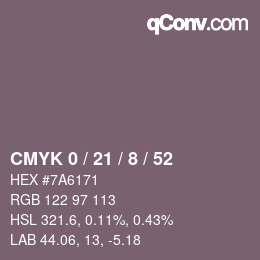 Color code: CMYK 0 / 21 / 8 / 52 | qconv.com