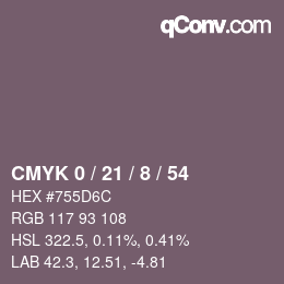 カラーコード: CMYK 0 / 21 / 8 / 54 | qconv.com