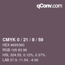 カラーコード: CMYK 0 / 21 / 8 / 59 | qconv.com