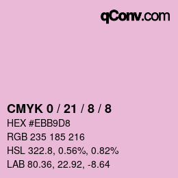 Color code: CMYK 0 / 21 / 8 / 8 | qconv.com