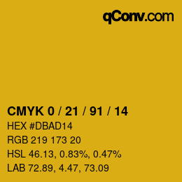 Color code: CMYK 0 / 21 / 91 / 14 | qconv.com