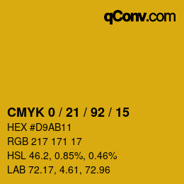 Color code: CMYK 0 / 21 / 92 / 15 | qconv.com