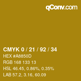 Color code: CMYK 0 / 21 / 92 / 34 | qconv.com