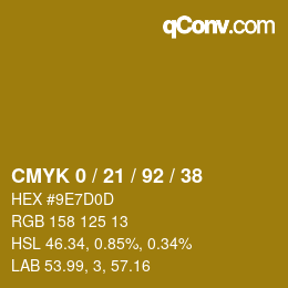 Color code: CMYK 0 / 21 / 92 / 38 | qconv.com
