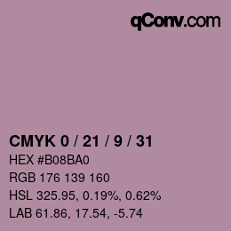 Color code: CMYK 0 / 21 / 9 / 31 | qconv.com