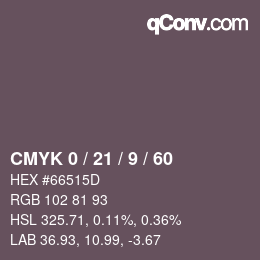 カラーコード: CMYK 0 / 21 / 9 / 60 | qconv.com