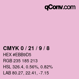 颜色代码: CMYK 0 / 21 / 9 / 8 | qconv.com