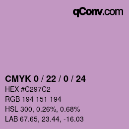 Color code: CMYK 0 / 22 / 0 / 24 | qconv.com