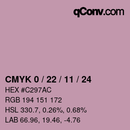 Color code: CMYK 0 / 22 / 11 / 24 | qconv.com
