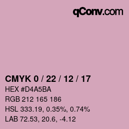 Color code: CMYK 0 / 22 / 12 / 17 | qconv.com