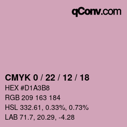 Color code: CMYK 0 / 22 / 12 / 18 | qconv.com