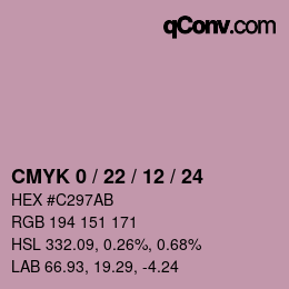Color code: CMYK 0 / 22 / 12 / 24 | qconv.com